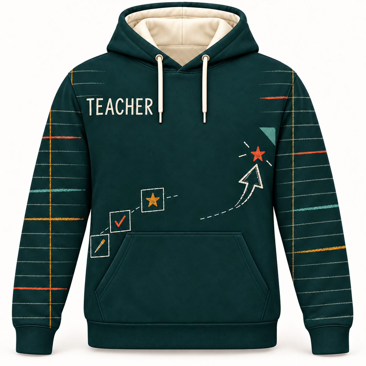 Elementary Teacher Every Learning Step Hoodie front mockup