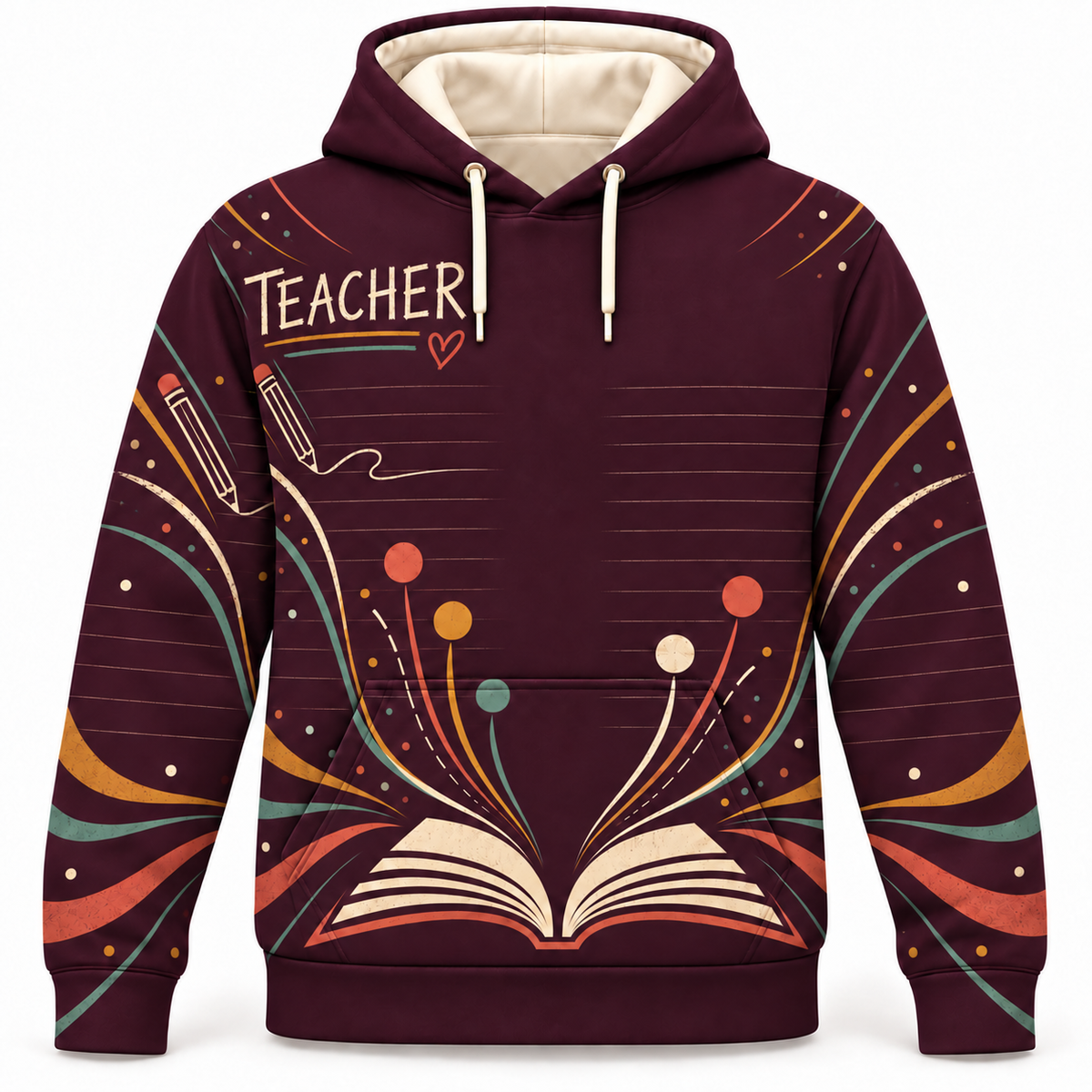 Elementary Teacher Little Learners Growing Hoodie front mockup