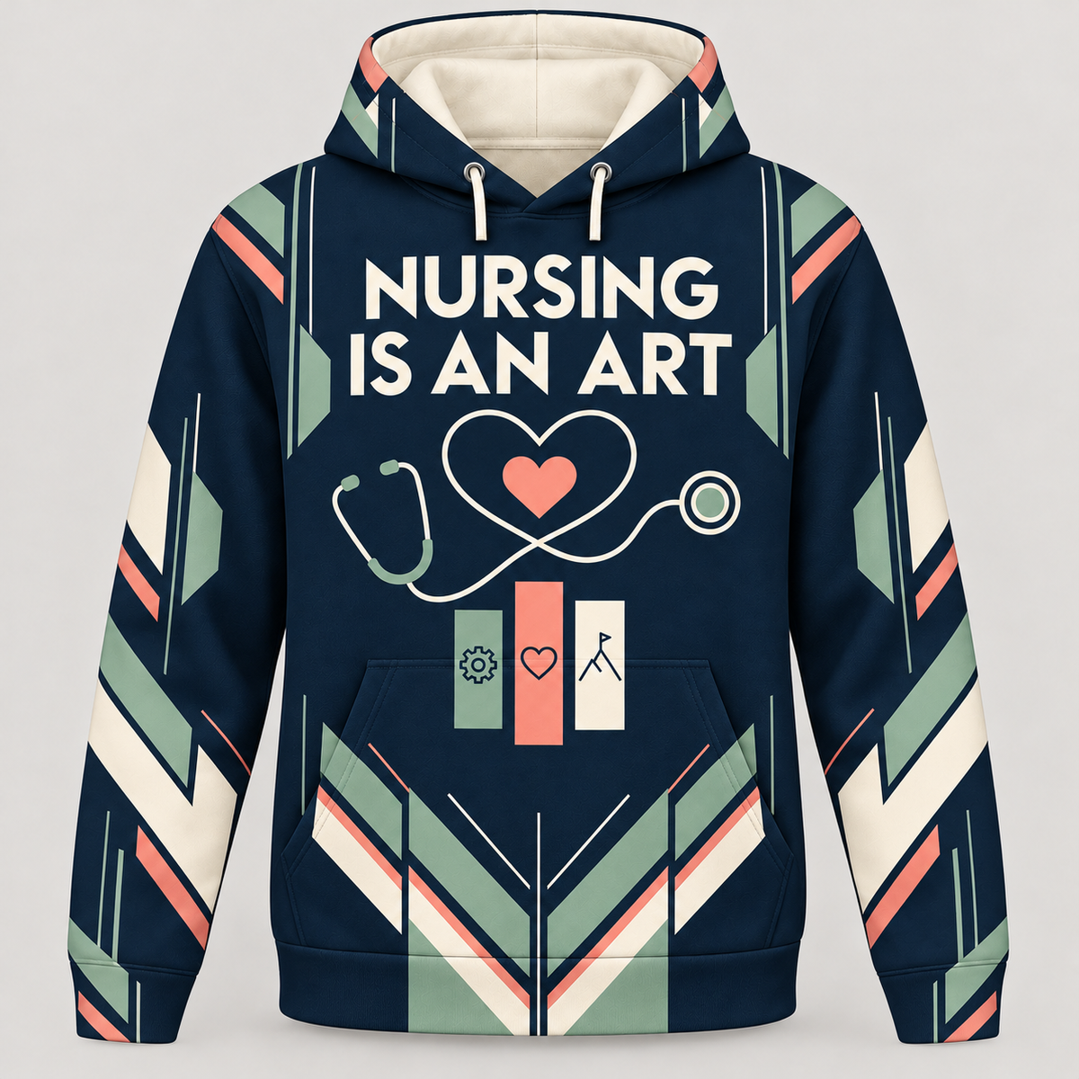 Registered Nurse Nursing Is an Art Hoodie front mockup