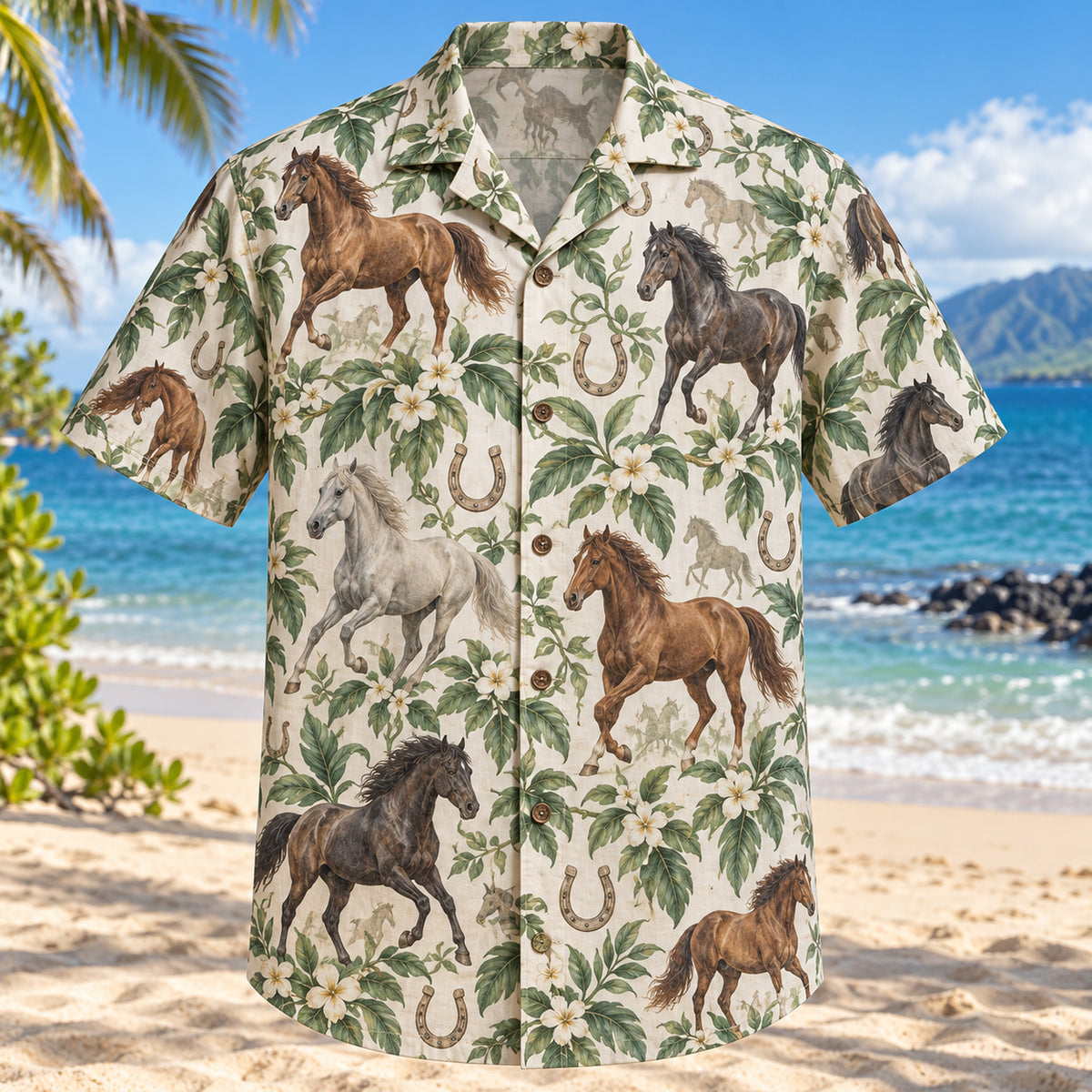Horse Shoe Vine Horse Hawaiian Shirt