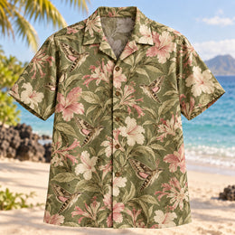 Hawk Moth Garden Butterfly and Moth Hawaiian Shirt