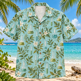 Lab Glassware Chemistry Hawaiian Shirt