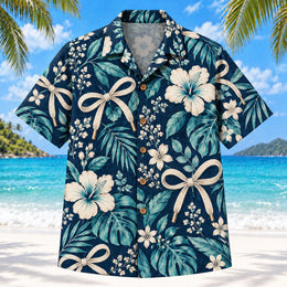 Lace and Leaf Navy Occupational Therapist Hawaiian Shirt
