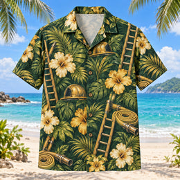 Ladder Firefighter Hawaiian Shirt
