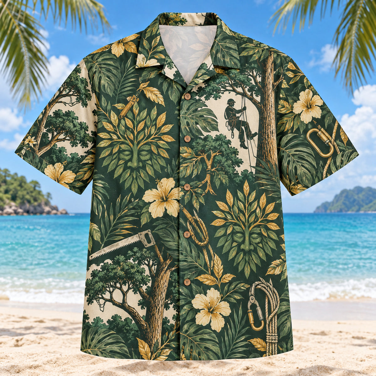 Leaf Crown Arborist Hawaiian Shirt
