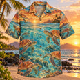 Loggerhead Sunset Sea Turtle Hawaiian Shirt