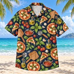 Midnight Basil Home Pizza Making Hawaiian Shirt