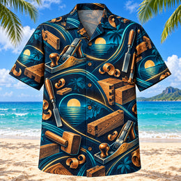 Midnight Glow Carpenter Hawaiian Shirt