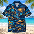 Midnight Glow Heavy Equipment Operator Hawaiian Shirt