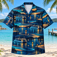 Midnight Glow Pontoon Boating Hawaiian Shirt