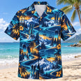 Midnight Glow Ski and Snowboard Hawaiian Shirt
