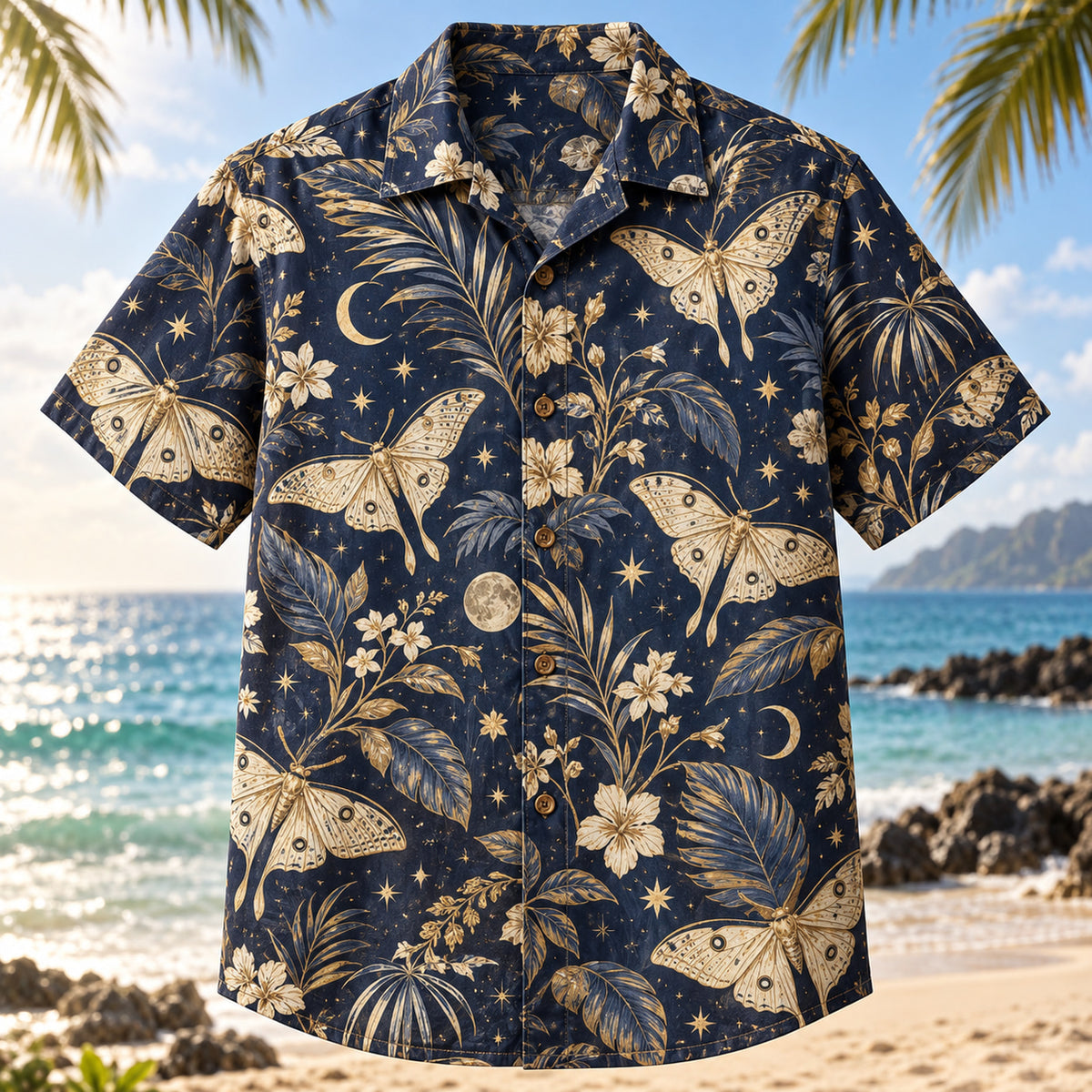 Moth Constellation Butterfly and Moth Hawaiian Shirt
