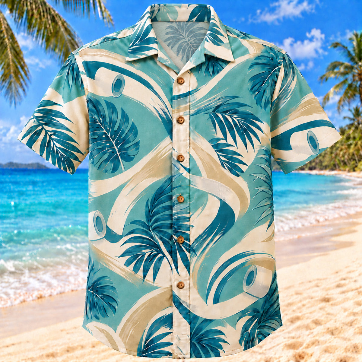 Movement Coast Aqua Sand Athletic Trainer Hawaiian Shirt