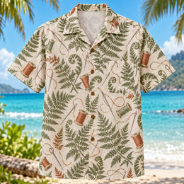 Needle Fern Sewing and Quilting Hawaiian Shirt