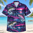 Neon Burst Freshwater Fishing Hawaiian Shirt
