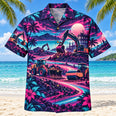 Neon Burst Heavy Equipment Operator Hawaiian Shirt