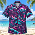 Neon Burst Hiking and Backpacking Hawaiian Shirt