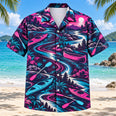 Neon Burst Kayak and Canoe Hawaiian Shirt