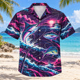 Neon Burst Saltwater Fishing Hawaiian Shirt