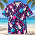Neon Pinburst Bowling Hawaiian Shirt