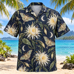 Night Bloom Adult Halloween Hawaiian Shirt