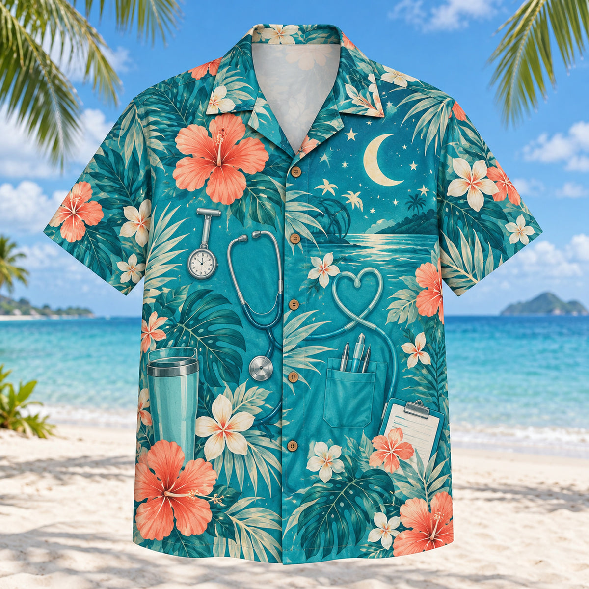 Night Shift Nurse Hawaiian Shirt