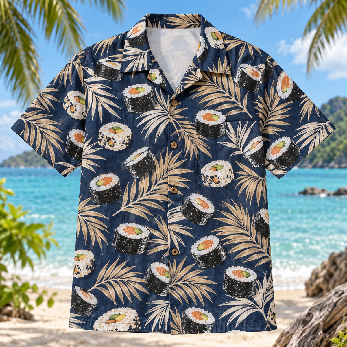 Nori and Rice Japanese Food Hawaiian Shirt