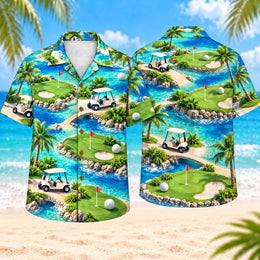 Ocean Breeze Golf Carts Hawaiian Shirt