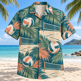 Palm Parade Beach Volleyball Hawaiian Shirt