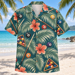 Palm Parade Billiards Hawaiian Shirt