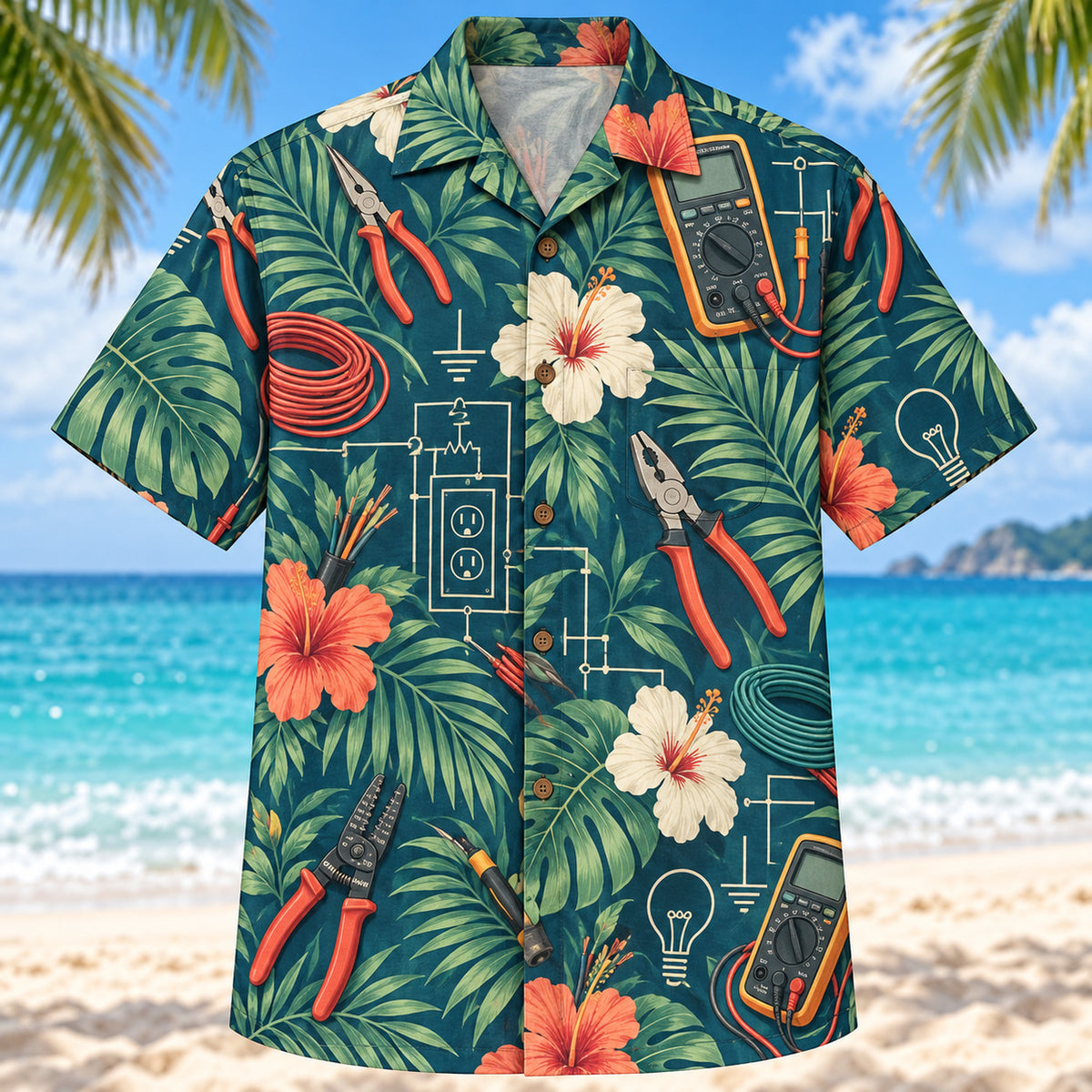 Palm Parade Electrician Hawaiian Shirt