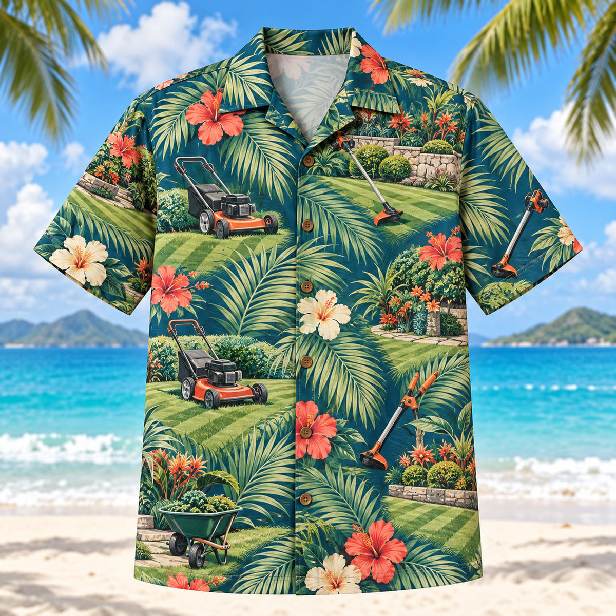 Palm Parade Landscaper Hawaiian Shirt