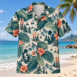Palm Parade Ski and Snowboard Hawaiian Shirt