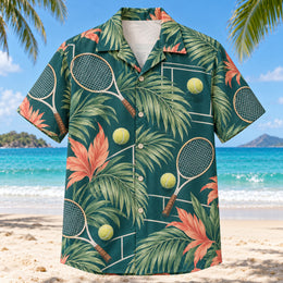 Palm Parade Tennis Hawaiian Shirt