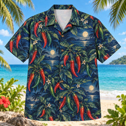 Pepper Night Chili Pepper Hawaiian Shirt