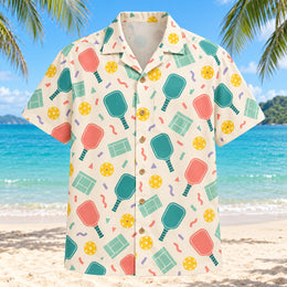 Pickleball Confetti Hawaiian Shirt