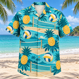 Pineapple Pop Beach Volleyball Hawaiian Shirt