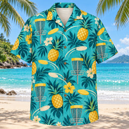 Pineapple Pop Disc Golf Hawaiian Shirt