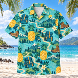 Pineapple Pop Hiking and Backpacking Hawaiian Shirt