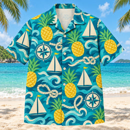 Pineapple Pop Sailing Hawaiian Shirt