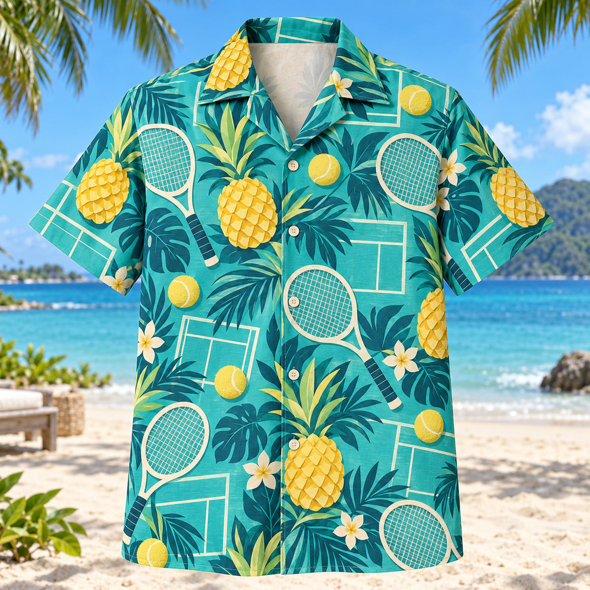 Pineapple Pop Tennis Hawaiian Shirt