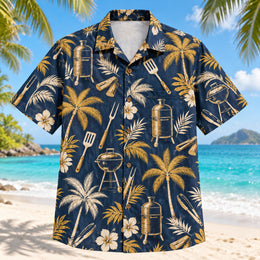 Pitmaster Palm BBQ Hawaiian Shirt