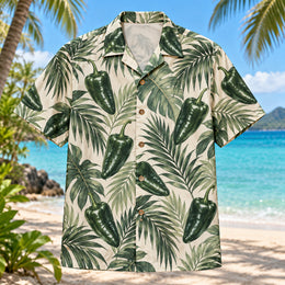 Poblano Palm Chili Pepper Hawaiian Shirt