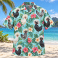 Polish Crested Floral Chicken Hawaiian Shirt