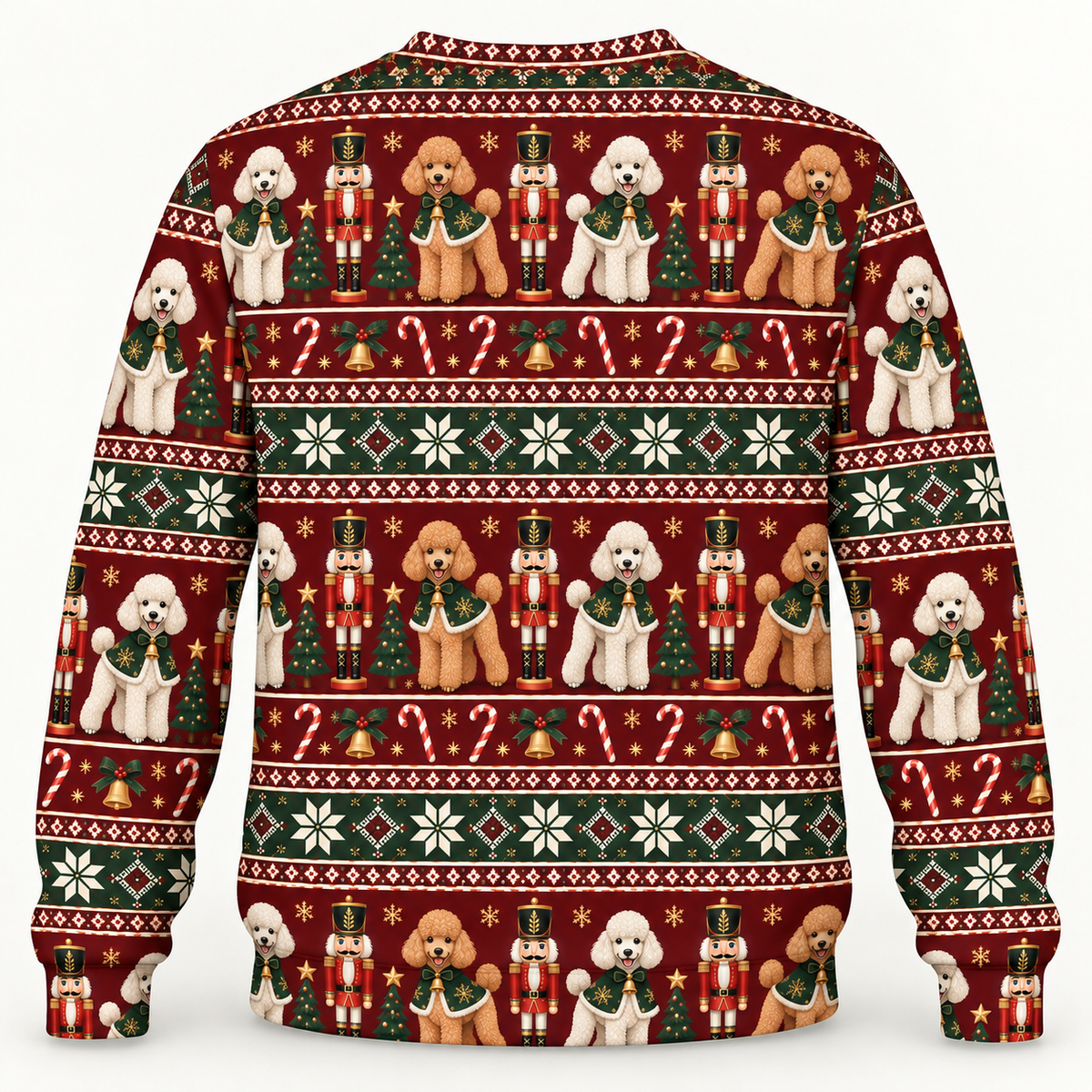 Poodle Nutcracker Christmas Ugly Sweater back