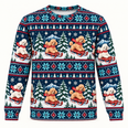 Poodle Christmas Sled All Over Print Ugly Sweater