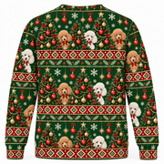 Poodle Christmas Tree Ugly Sweater back