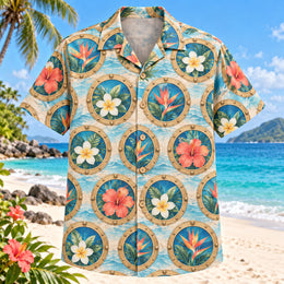 Porthole Garden Cruise Travel Hawaiian Shirt