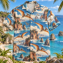 Pteranodon Sky Dinosaur Hawaiian Shirt