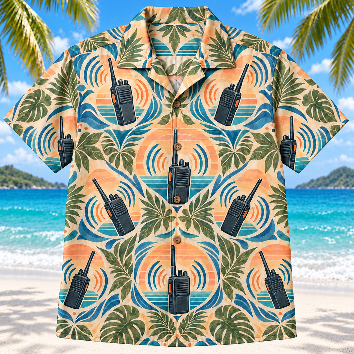 Radio Signal Sunset EMT and Paramedic Hawaiian Shirt